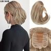 Synthetic Hair Bun Hairpiece Fully Short Ponytail Bun Mixed Blonde Hair Chignon With Comb Bun Updo Drawstring Bun Wig For Women