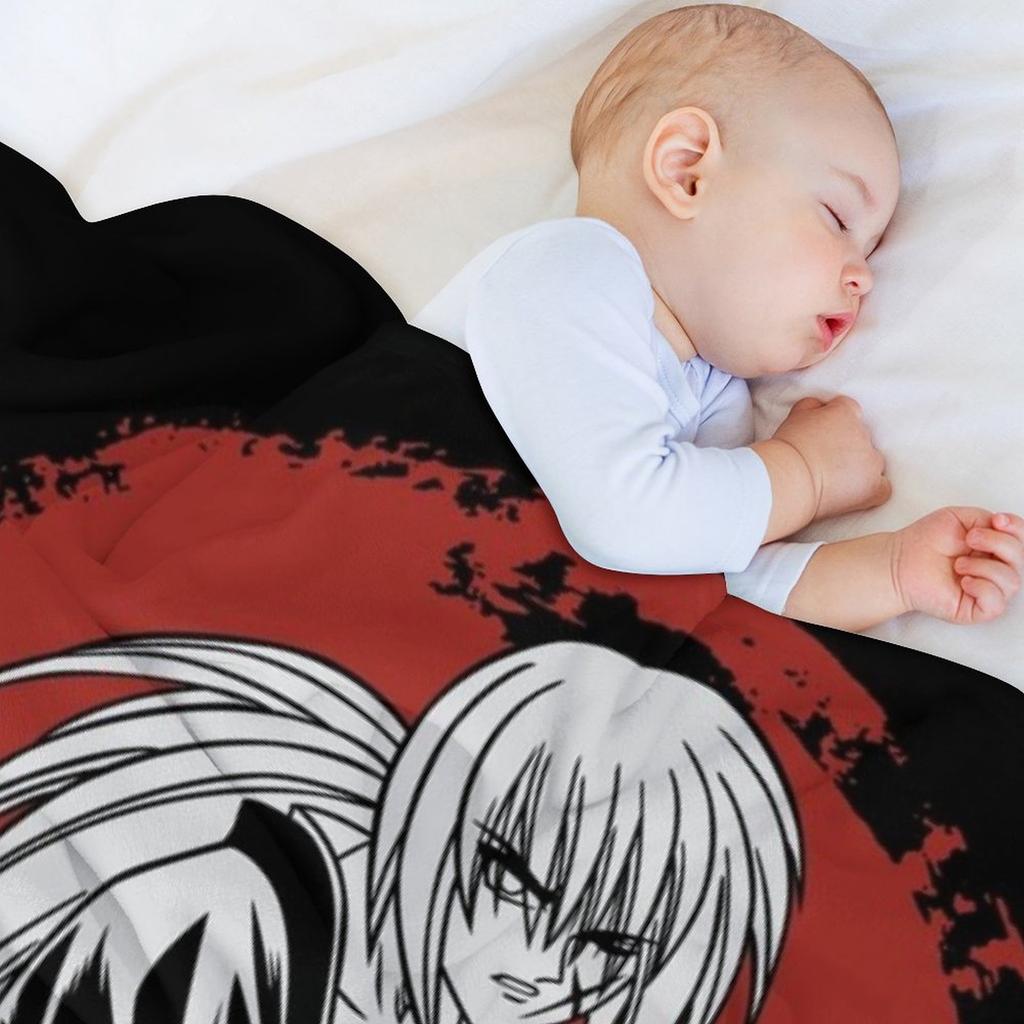 Kenshin Himura Throw Blanket Picnic Sofas Bed Retros Blankets