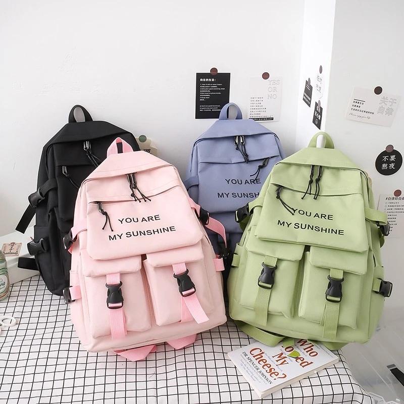 2021 5Pc Set Schoolbags Girls Women Backpack Canvas Travel Back Pack Student Notebook Bookbags Schoolbag Outdoor Backpack