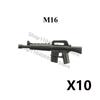 MOC Военный Пистолет Оружие Строительные Блоки Солдат Винтовка M16 M4 Автомат Шлем с Печатью США Берет Жилет Ремень Тактическая Шляпа Кирпич