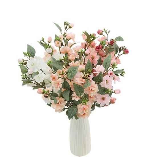 Искусственные цветы, имитация 5 головок роз, долговечные, естественные, реалистичные, яркие цветные цветы