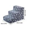 Dog Steps 3 Steps Dog Stairs for Small Cats Climbing Removable Non-Slip Climbing Pet Ramp Washable Cat Ladder for Chair Sofa