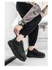 Мужские модные кроссовки в стиле 'Dad Shoes' из тисненой кожи с толстой амортизирующей подошвой на весну 2025 года