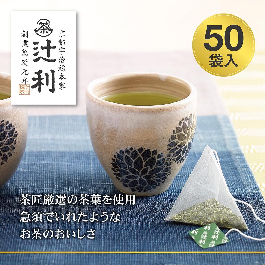 Tsujiri Triangular Tea Uji 50p Bags, Sencha,