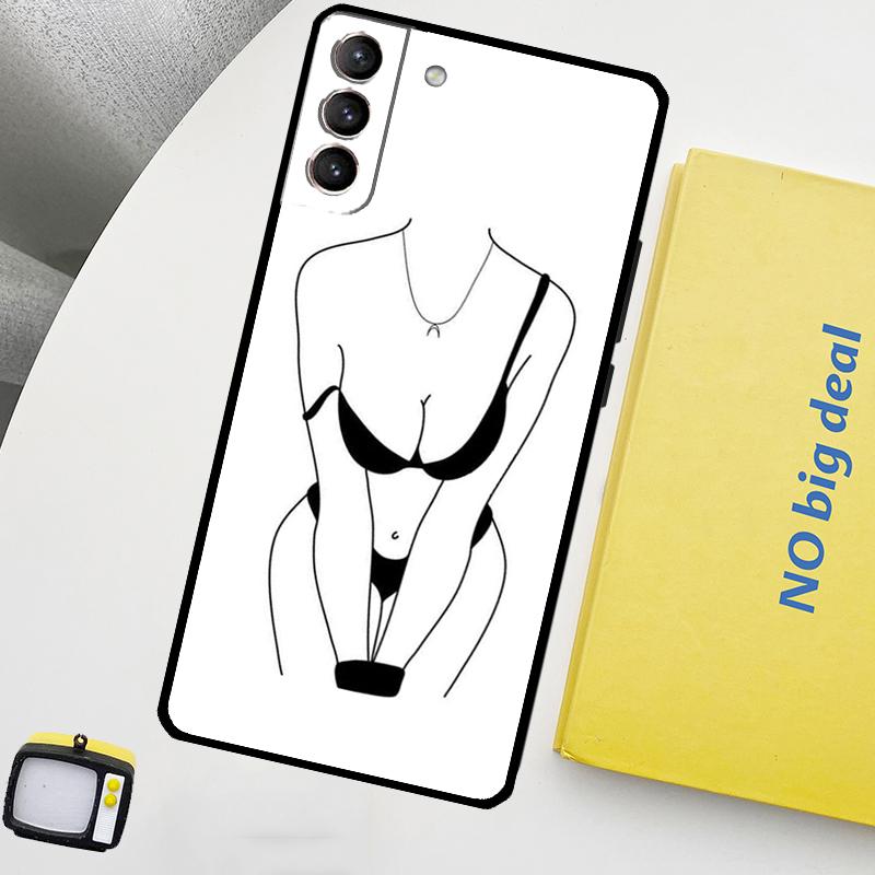 Woman Body Line Art Cover For Samsung Galaxy S22 S23 Ultra Note 20 10 Plus S9 S10 S20 S21 S23 FE Phone Case