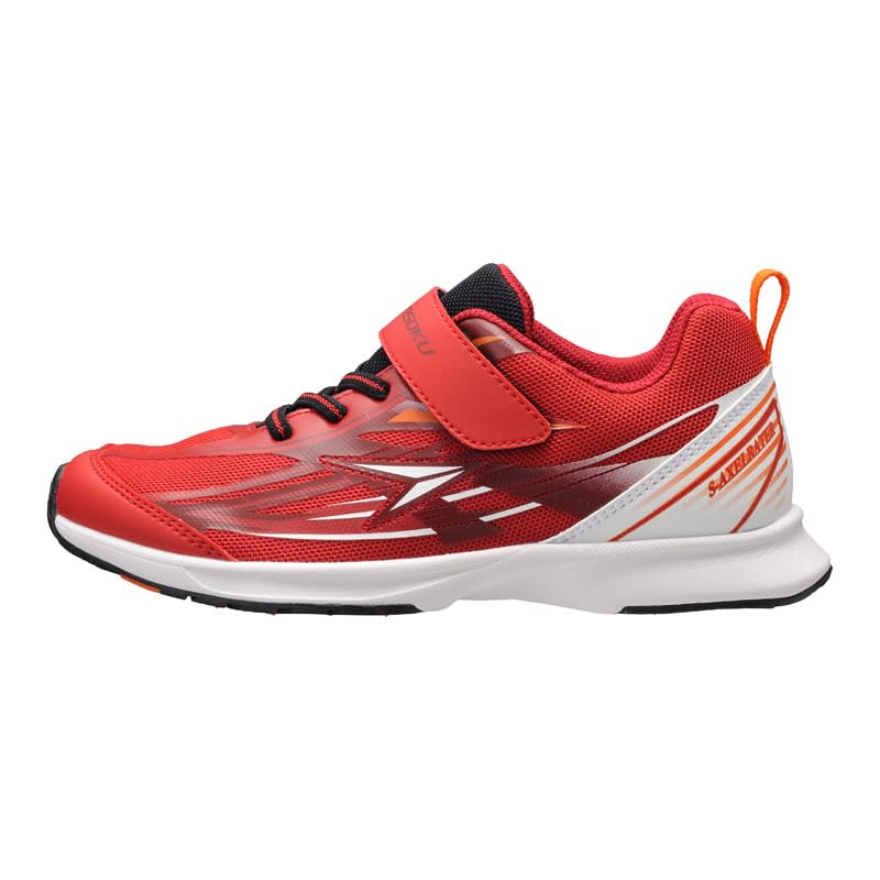 Shunsoku Sneakers for SJJ cm Kids, Boys, Lightweight, 16-25cm, 2E, 1530, Red, 19.0
