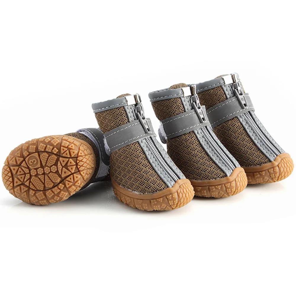 4 шт./компл. Водонепроницаемая обувь для собак, нескользящие резиновые сапоги, обувь с защитой лап, дышащая, для маленьких собак, кошек, щенков, собак, носки, пинетки