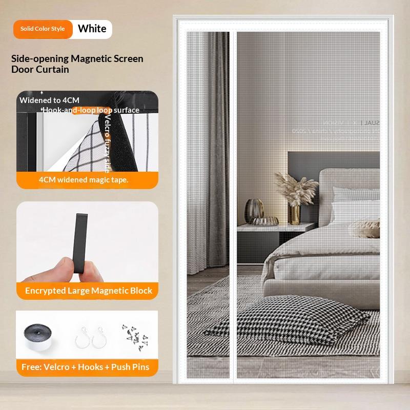 Магнитная москитная сетка на дверь, Черная боковая магнитная сетка от комаров, Защита от летающих насекомых, Летняя и кухонная невидимая сетка для помещений