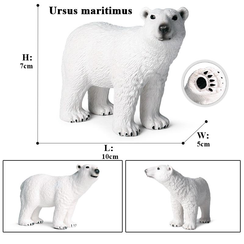 Oenux Arctic South Pole Animals Simulation Polar Bear Ursus Maritimus Action Figures Solid PVC Model Figurine Kid Toy Gift