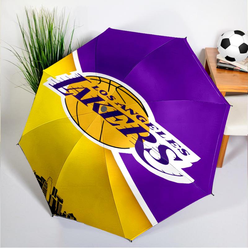 Lakers Space Logo Umbrella 8-Frame for Travel, Camping, Casual Lightweight Portable Umbrella, Essential for Every Family Holidays Gift