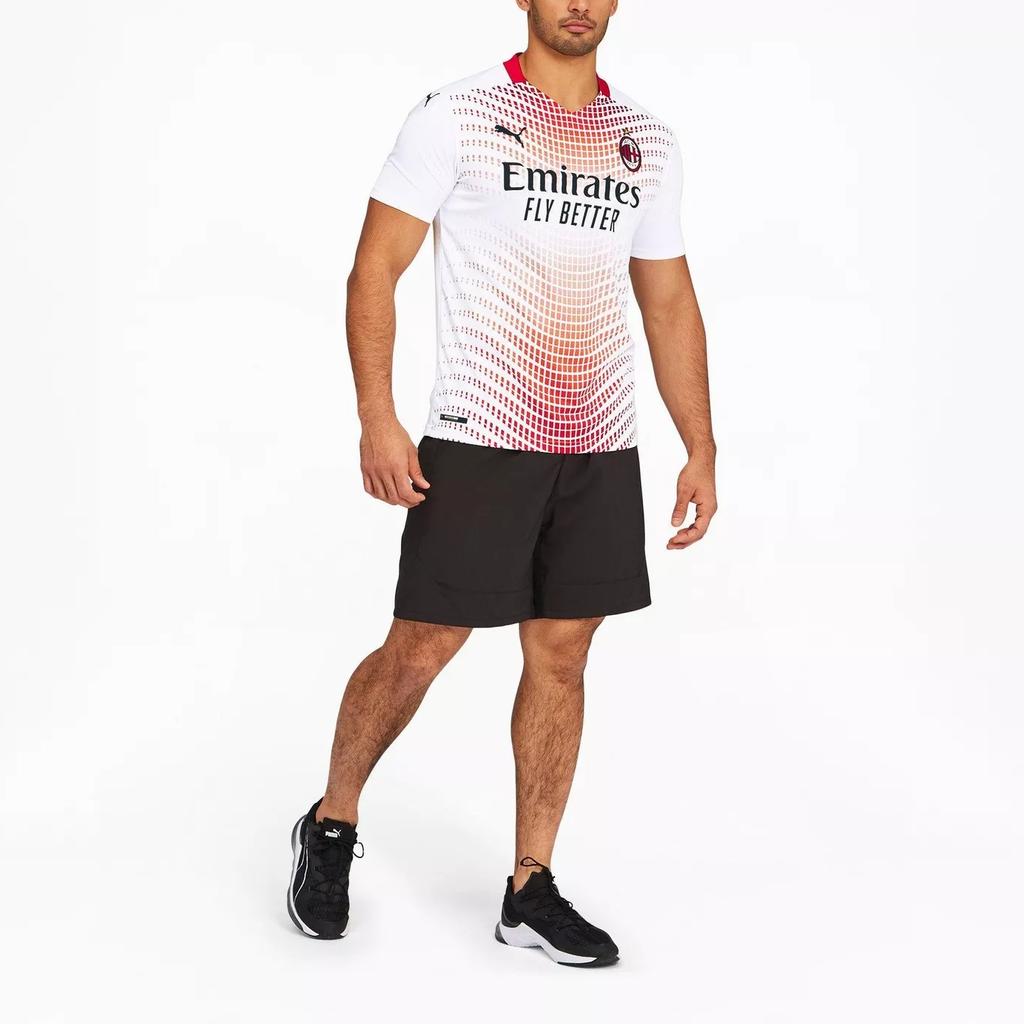 Puma Футболка-реплика Ac Milan 21/22 Away с буквенным принтом, V-образным вырезом и коротким рукавом, мужская футболка, белая 757278-02