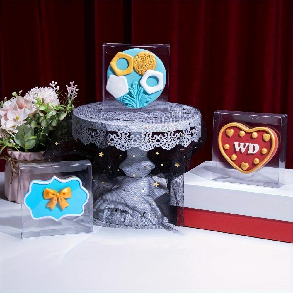 20 шт. прозрачная одинарная подарочная упаковочная коробка, коробки для печенья с полным окошком, коробки для макарон, коробки для угощений, коробки для конфет, мини-коробки для пирогов на свадьбу, день рождения, Рождество