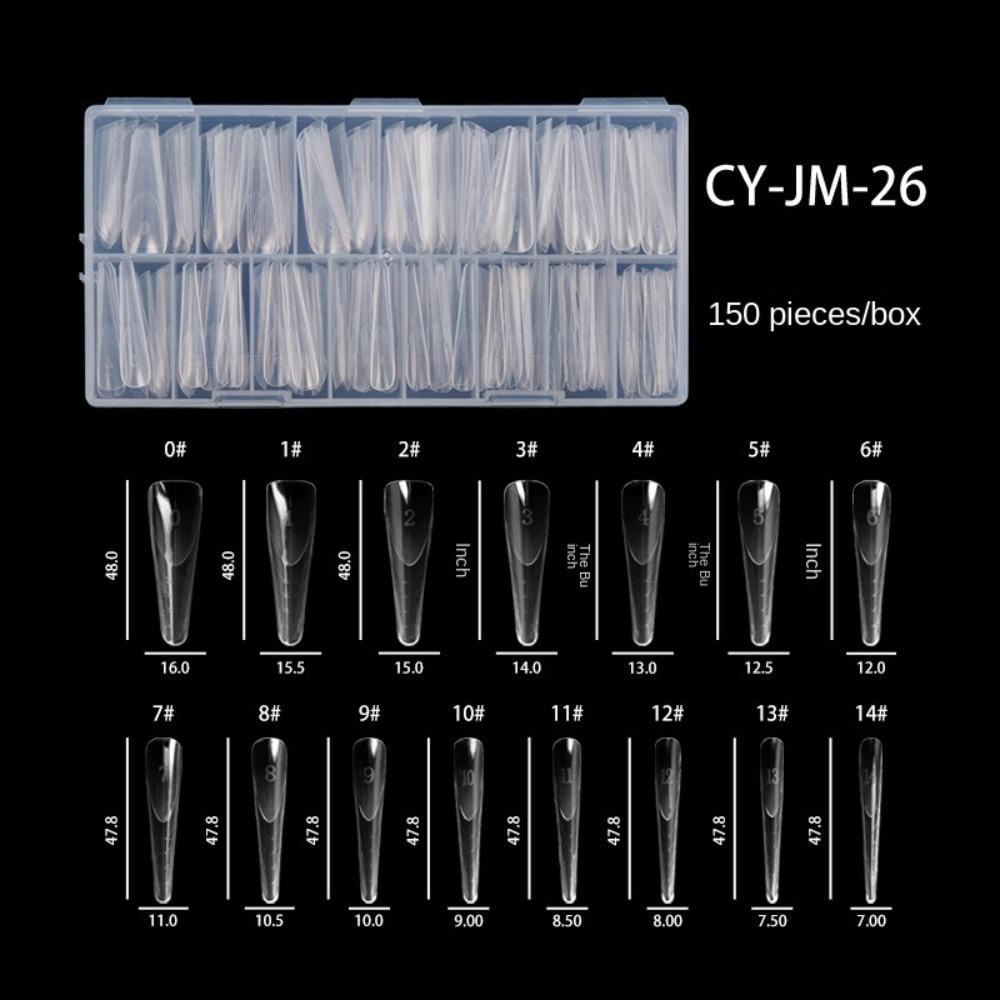 150 шт./коробка типсы для наращивания ногтей, полное покрытие, многоразовый французский маникюр, высококачественные двойные формы, форма для ногтей