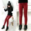 Новые леггинсы из искусственной кожи для девочек на осень/зиму с бархатной подкладкой
