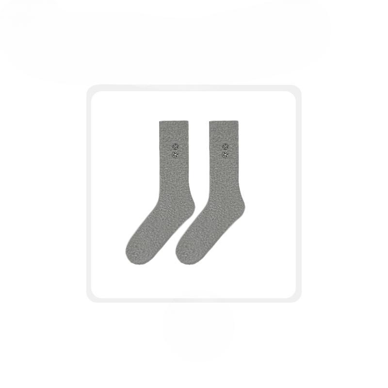 Female Spring and Summer New Product Pure Color Button All Kinds of Smoke In The Tube Cotton Socks