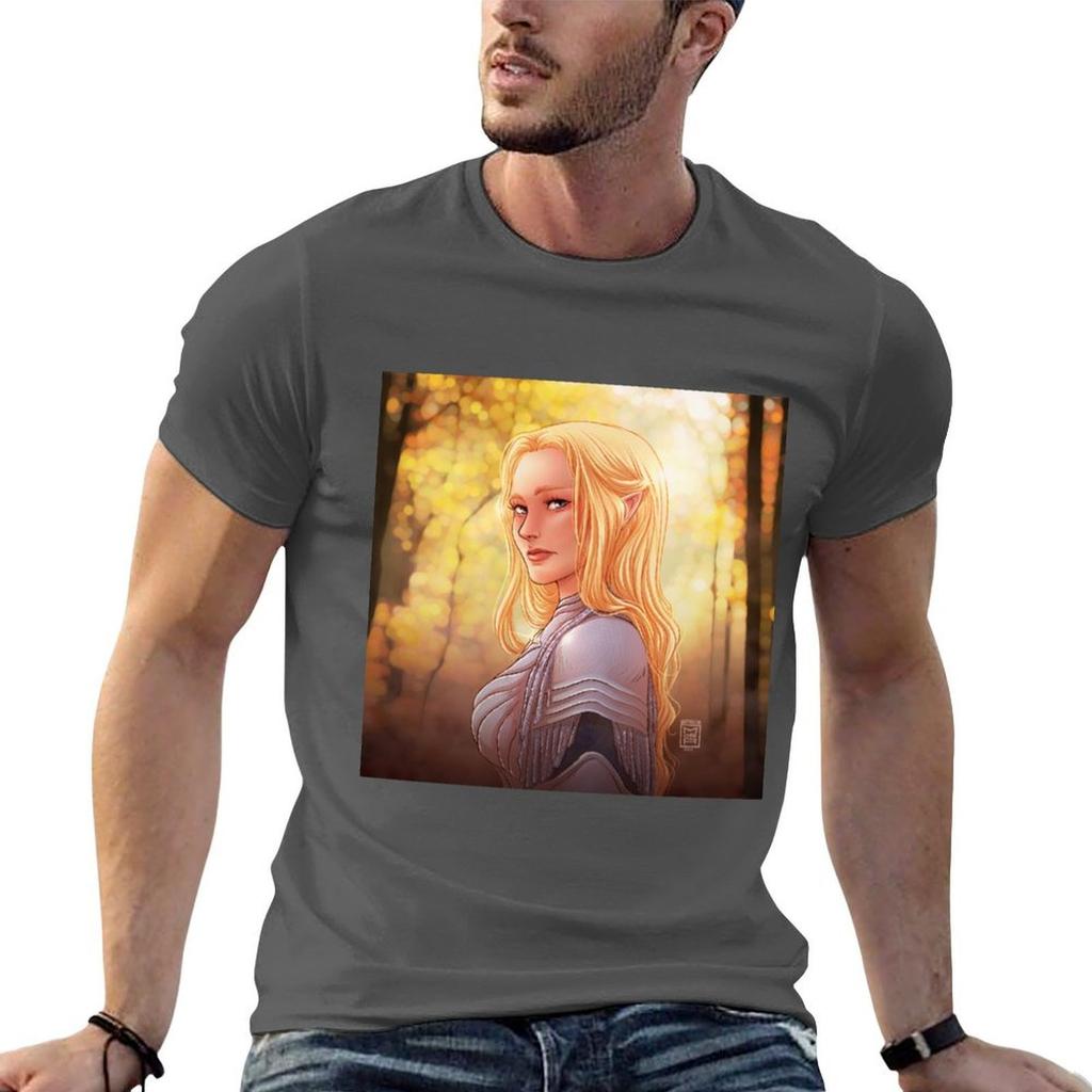 Galadriel  The Rings of Power TShirt Large Size Casual Short Sleeve Top