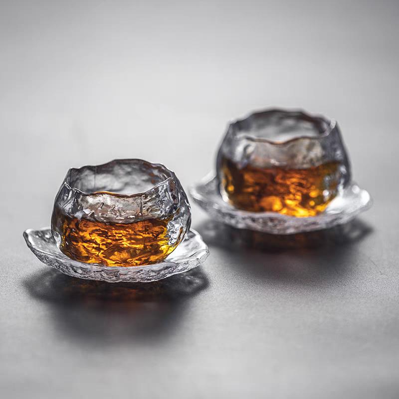 1 шт. Стеклянная чашка в японском стиле для дегустации Прозрачная/Замороженная Чайная чашка Мастера Кунг-фу Стакан для белого вина вода трубка стекло