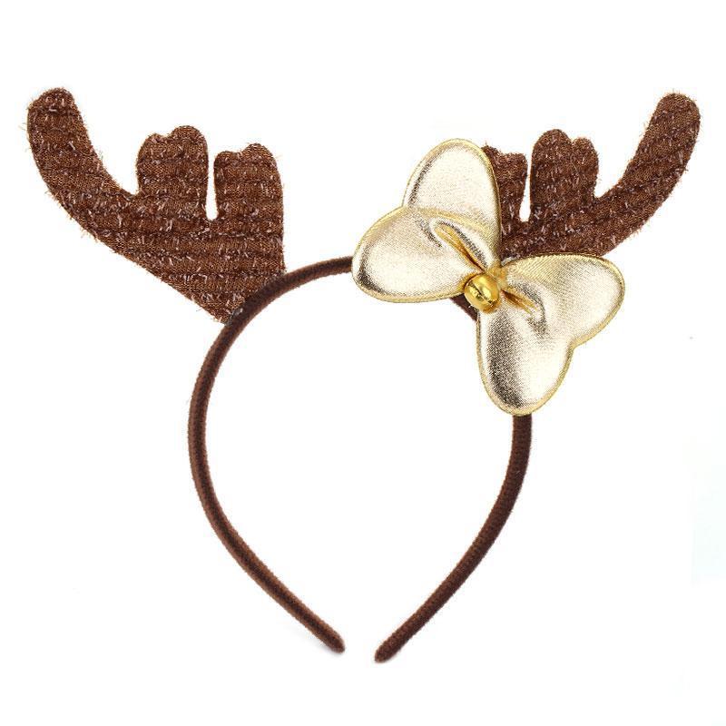 Wholesale Deer Antler Headband For Christmas Dress-up Cute Hair Decorations For Women Plush Handcrafted Colors 1 2 3 4 5)