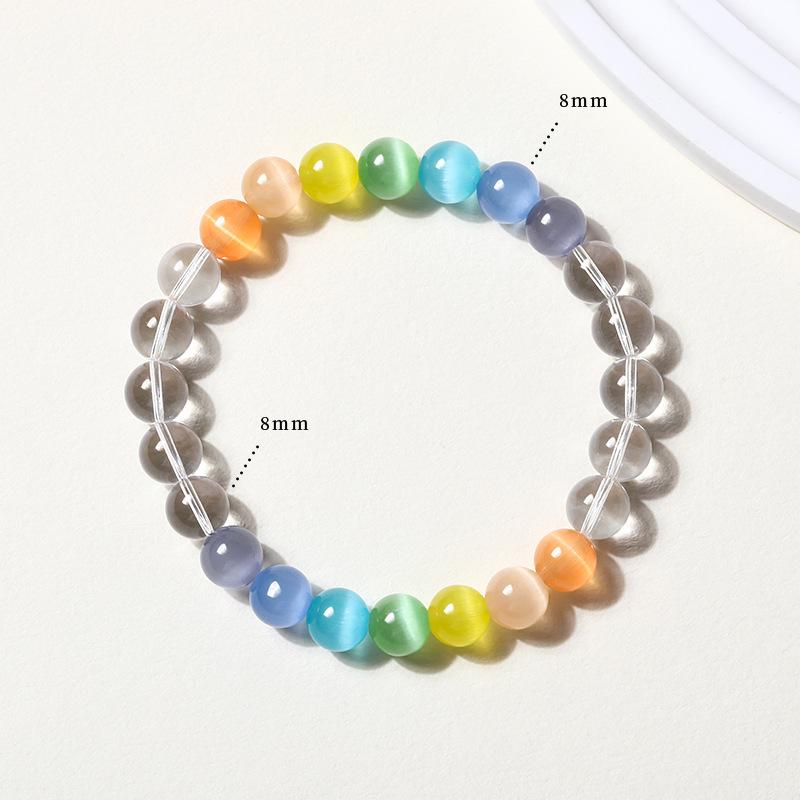 Amethyst & White Crystal Beaded Bracelet for Girls - Sweet Summer Fairy Jewelry