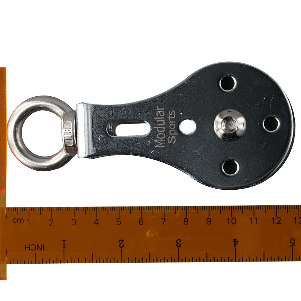 Stainless Steel Wire Rope Silver Lifting Ring 360 Degree Rotating Pulleys for Rope Gym Equipment