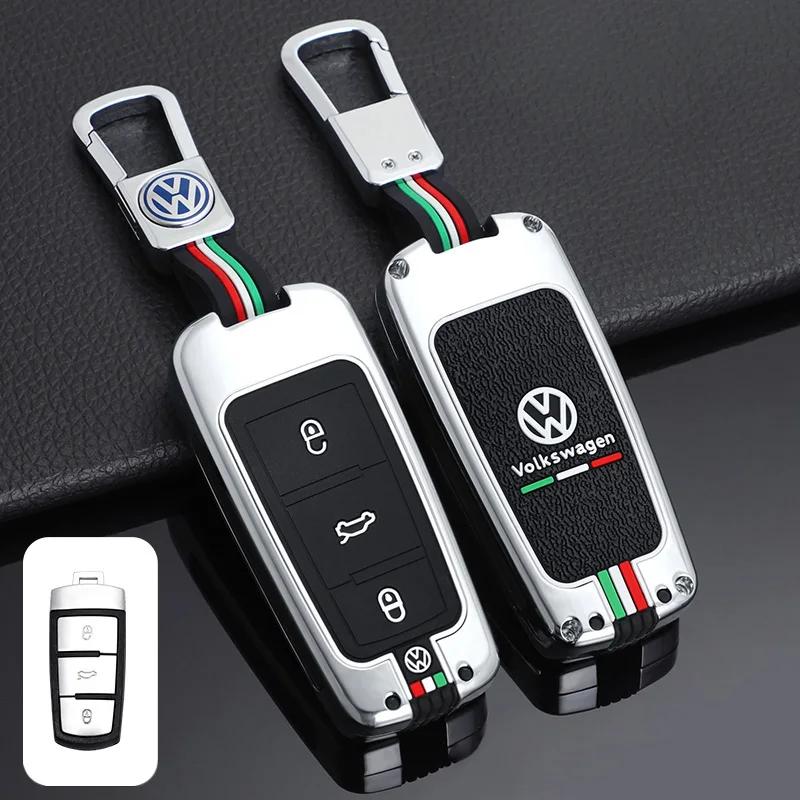 VW GTI GOLF 2026 Hot For VW VOLKSWAGEN Zinc Alloy Leather Car Remote Key Cover Case Shell For Volkswagen VW Passat B6 B7 Magotan