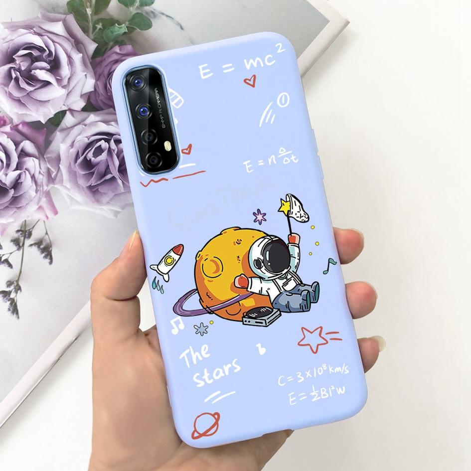 Чехол для Realme 7 Чехол для Realme 7 5G Милый Астронавт Динозавр Мягкий Силикон Funda Для Realme 7 Pro RMX2170 Realme7 Защитный Чехол