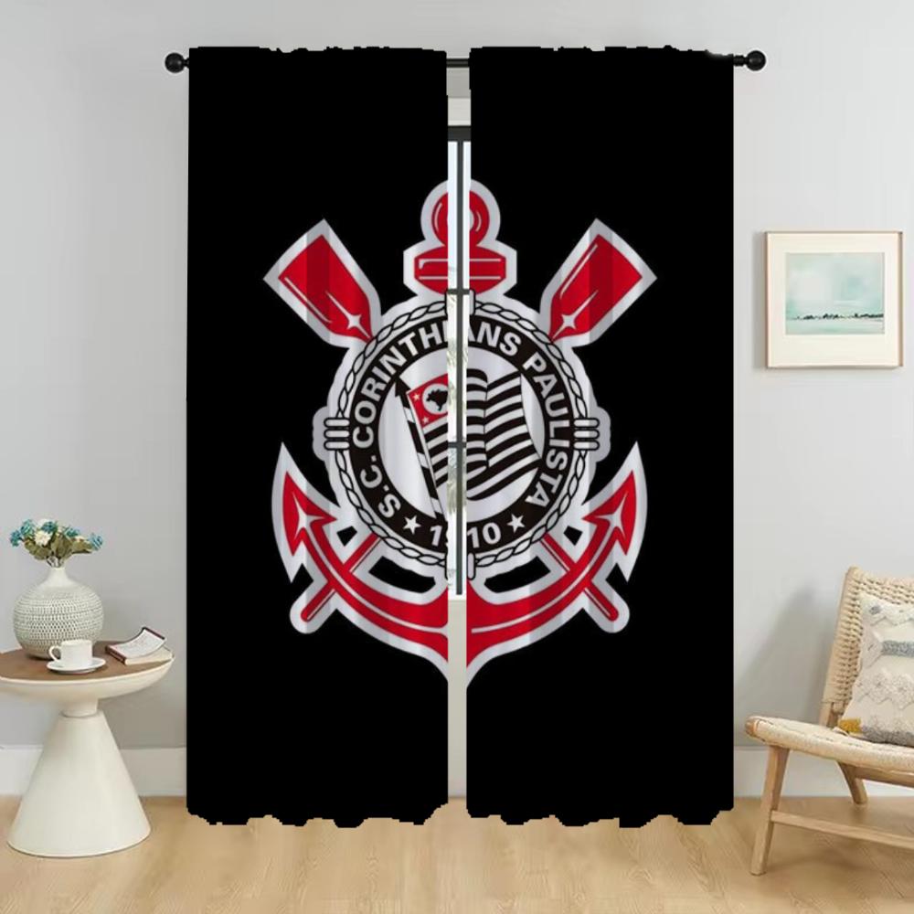 Corinthians Curtains for Living Room Curtain Kitchen Curtains 2 Pieces Tulle for Bedroom Partition Halloween Decoration Shades