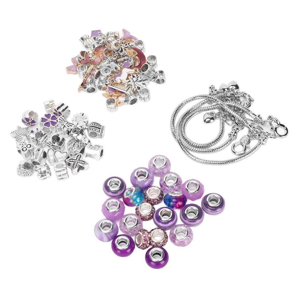 Набор для изготовления браслетов Изысканный базовый браслет Подвеска Большие бусины Цветные бусины Изготовление ювелирных изделий своими руками