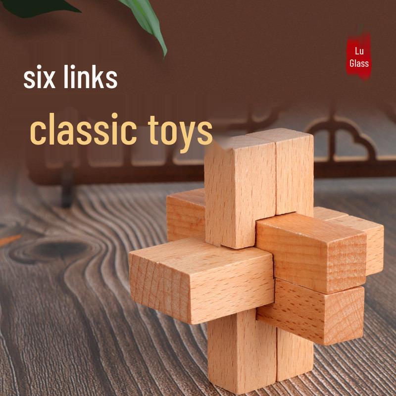 Kids' Educational Luban Lock IQ Puzzle Set: Assembly Toy for Stress Relief