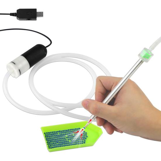 Вакуумная ручка для алмазного искусства Электрический инструмент для нанесения алмазов Без воска Питание от USB Алмазное искусство
