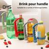 Beverage Handle with Bottle Opener Adjustable Bottled Drink Carrier Grip Pouring Handle Reusable Cola Soda Water Bottle Plastic Grab Handle