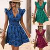 2025 New Fashion Trend Dresses Spring Summer Printed Waist Dresses Fashion Women's