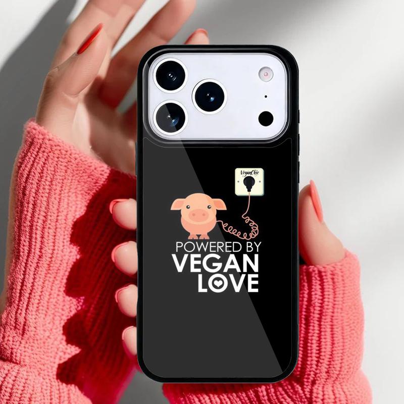 Love Animal Vegan Quotes soft Phone Case for iPhone 17 16 15 14 13 Pro Max Back Cover for 12 11 Pro Coque