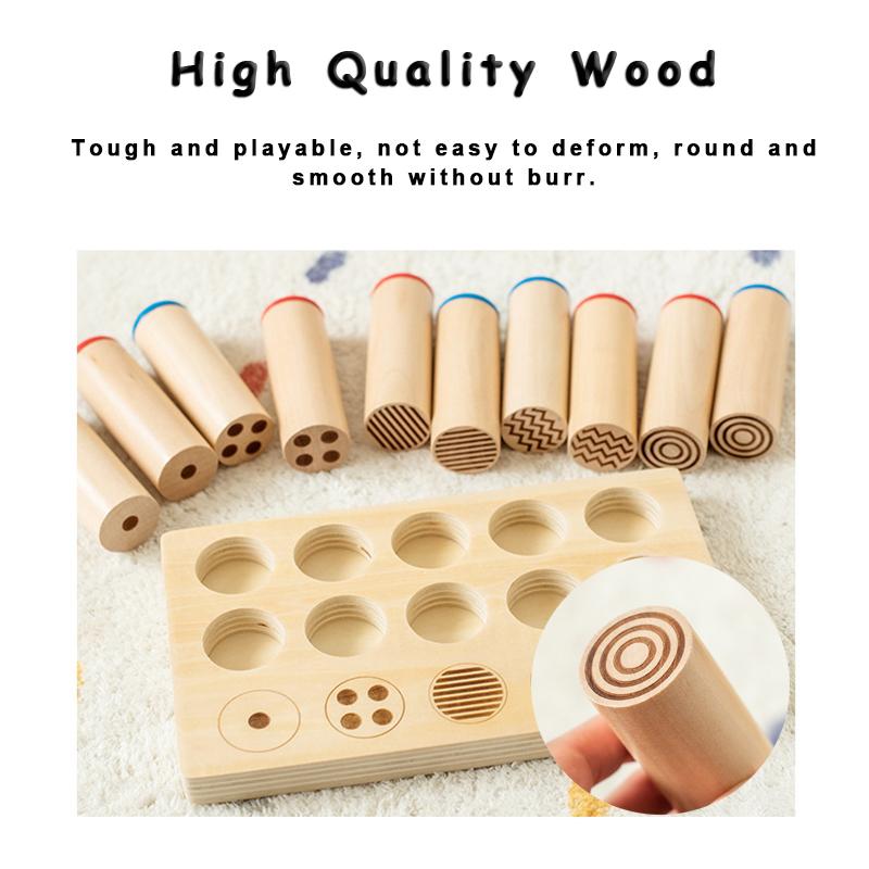 Детские сенсорные игрушки Тактильная доска Игра на сопоставление и сортировку Аудиальное обучение Раннее образование Учебные пособия Деревянная игрушка Монтессори