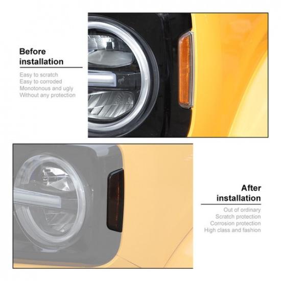 Затемненные черные накладки на фары и габаритные огни для Ford Bronco +