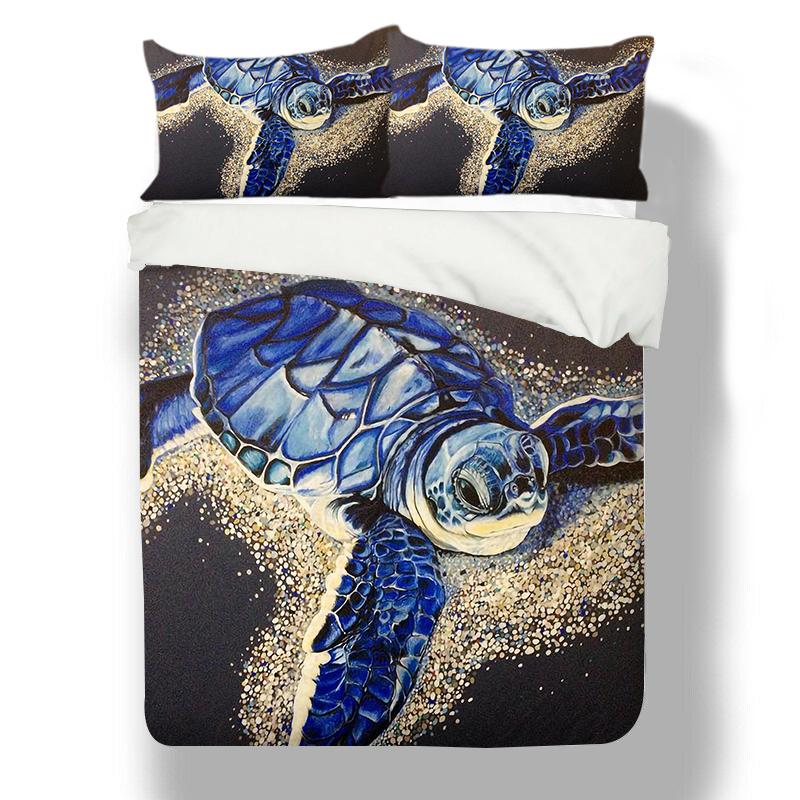 Turtle Bedding Set Quilt Cover Pillowcase Down Quilt Cover Household Bedding King-size Bed Full Size Bedding Decoration