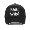 Funny Unisex Women Novelty Rare KARL WHO Print Unisex Baseball Cap Summer Casual Unisex Women Adjustable Snapback Bone