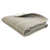 Rivere Gauze Sashiko Check Cotton Blend Blanket, Single, Triple-Ply Gauze, Pattern, (Gray)