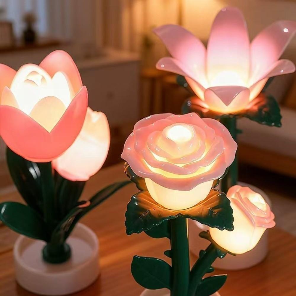Desktop Table Lamp Gift Tulip Nightlight Ornament Bedside Lamp  Bedroom