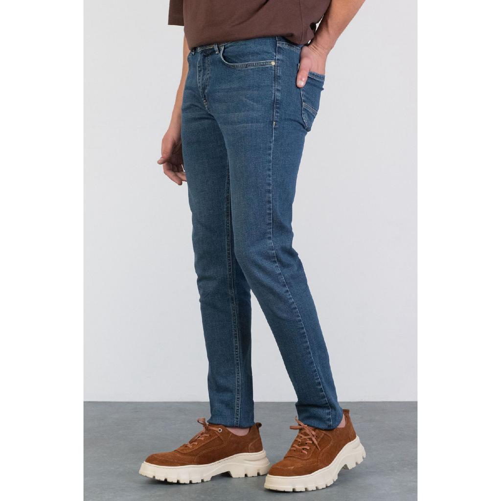 Мужские бежевые облегающие джинсы из гибкой лайкры Джинсы Hlthe001966