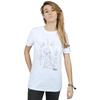 Disney Womens/Ladies Tinker Bell Collage Sketch Cotton Boyfriend T-Shirt