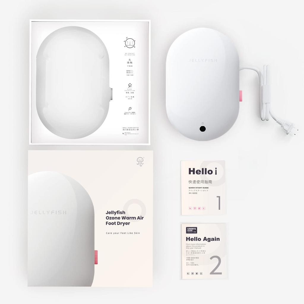 Портативная сушилка для ног JELLYFISH с инфракрасным датчиком и сменными ванночками для рук и ног. Идеальный подарок для беременных женщин, подходит для дома и путешествий. Датчик, коврик.