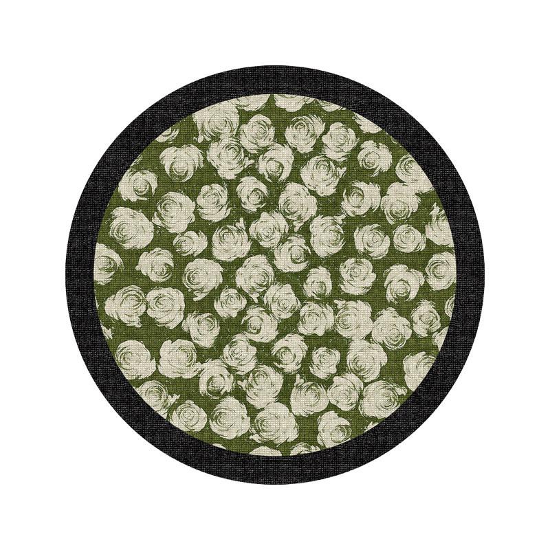 Factory Plant Flower Pattern Silicone Coaster Set With Non Slip Durable Heat Resistant For Home Kitchen Decor