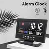 Цифровой будильник с цветной подсветкой и функцией повтора сигнала. Дисплей прогноза погоды. Часы с голосовым управлением. Температура и влажность.