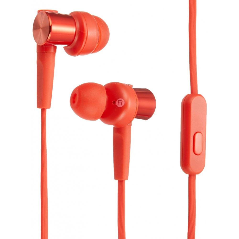 Sony Наушники с глубоким басом модель MDR-XB55AP: Канального типа с пультом ДУ и микрофоном, красный MDR-XB55AP R