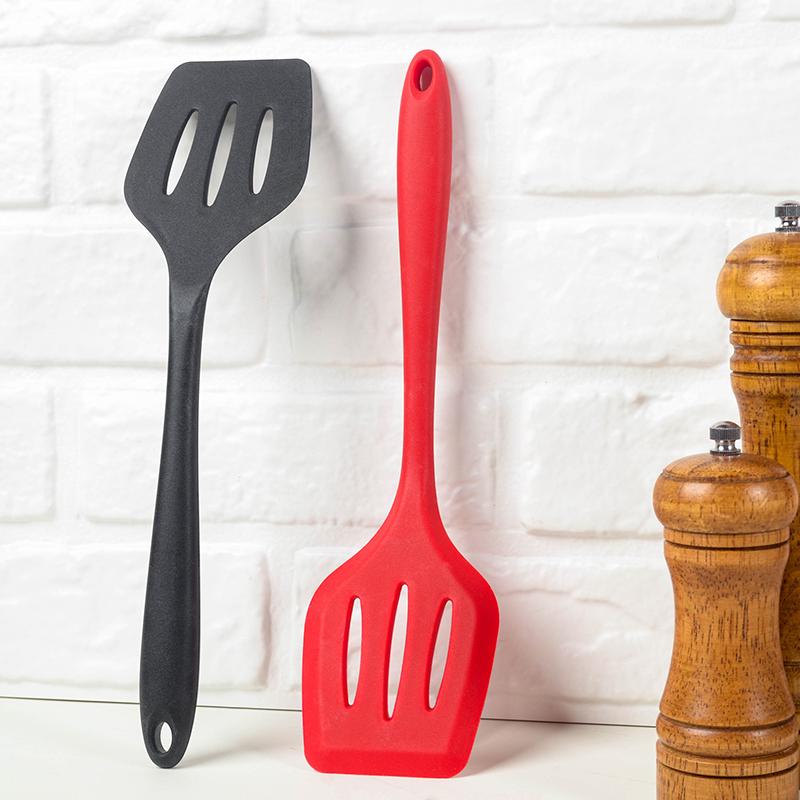 Кулинарная лопатка Антипригарная силиконовая лопатка Перфорированная лопатка Лопатка для блинов Лопатка для жарки Кухонные инструменты Силиконовая кухонная утварь