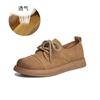 Leather Single Shoes Women's 2025 Spring New Retro Shallow Mouth Fashion Shoes Xiaoxiangfeng Women's Shoes Flat-bottomed Versatile Small Leather Shoes