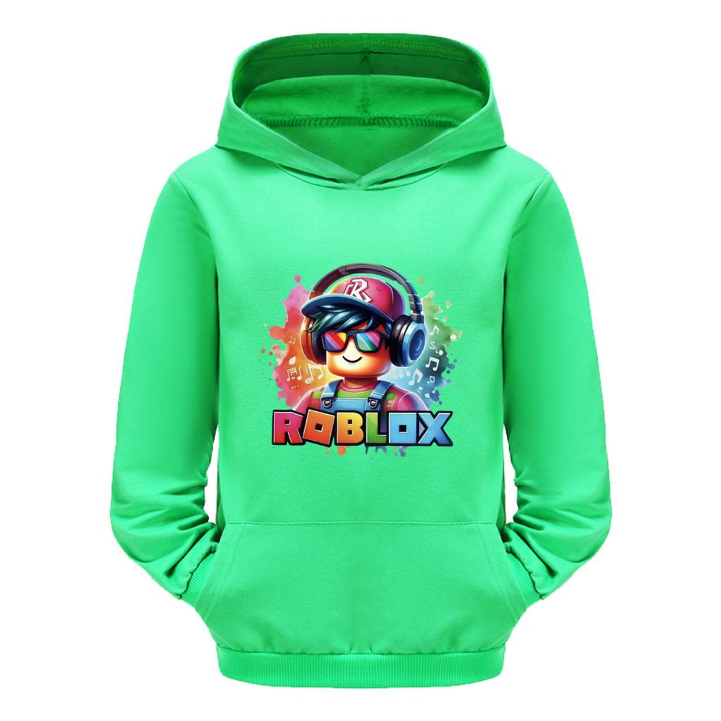 5528 Детские Мальчики Девочки Roblox Игра Принт Повседневные Модные Карманные С Длинным Рукавом Толстовки