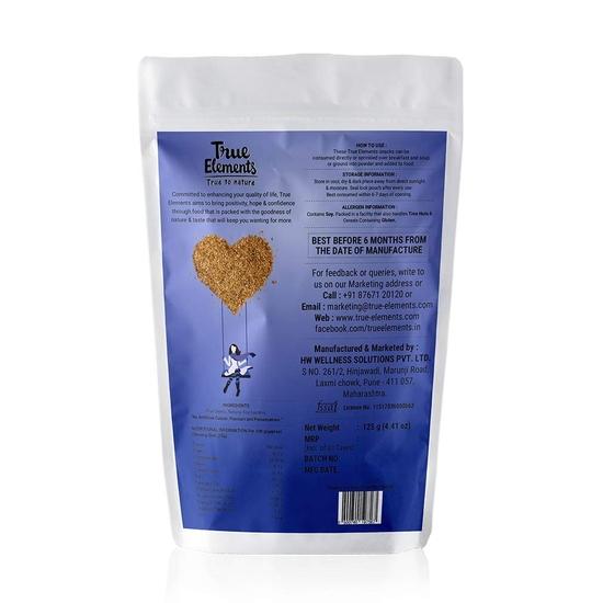 True Elements Жареные семена льна (Несоленый), 125 г