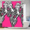 Шикарная Ретро Женская Мода Занавеска для Душа Принт Поп-арт для Украшения Ванной